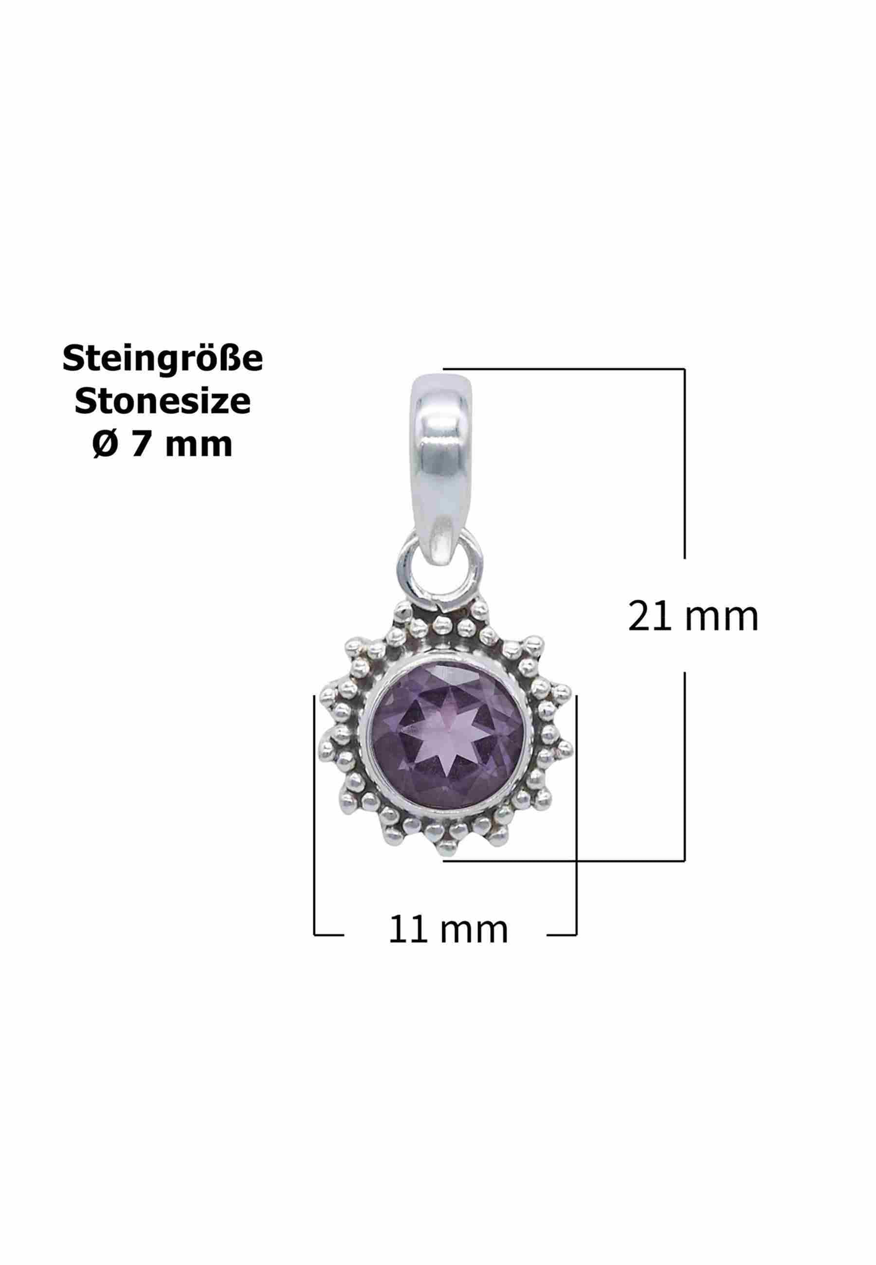 Silberkette mit Anhänger BUWAN rund aus 925 Silber - mantraroma