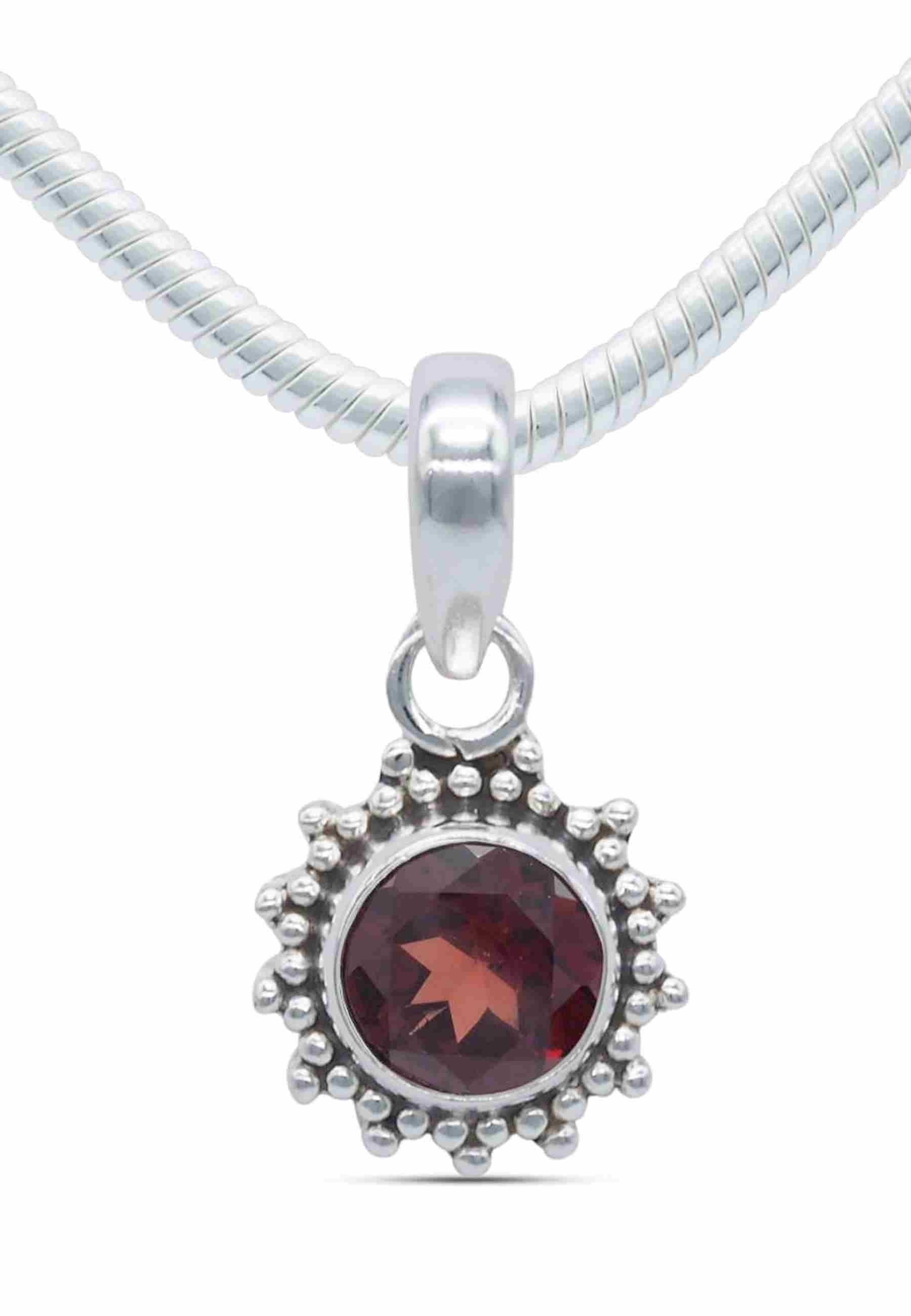 Silberkette mit Anhänger BUWAN rund aus 925 Silber - mantraroma