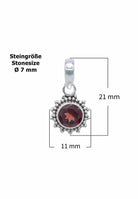 Silberkette mit Anhänger BUWAN rund aus 925 Silber - mantraroma