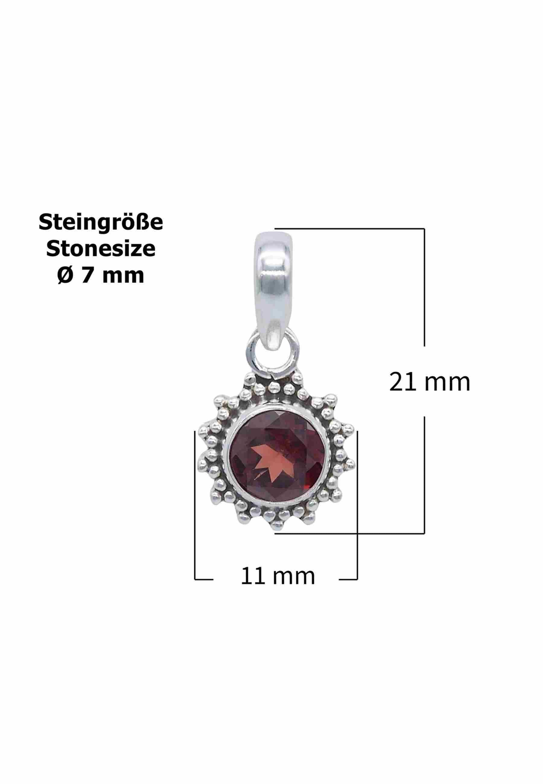 Silberkette mit Anhänger BUWAN rund aus 925 Silber - mantraroma