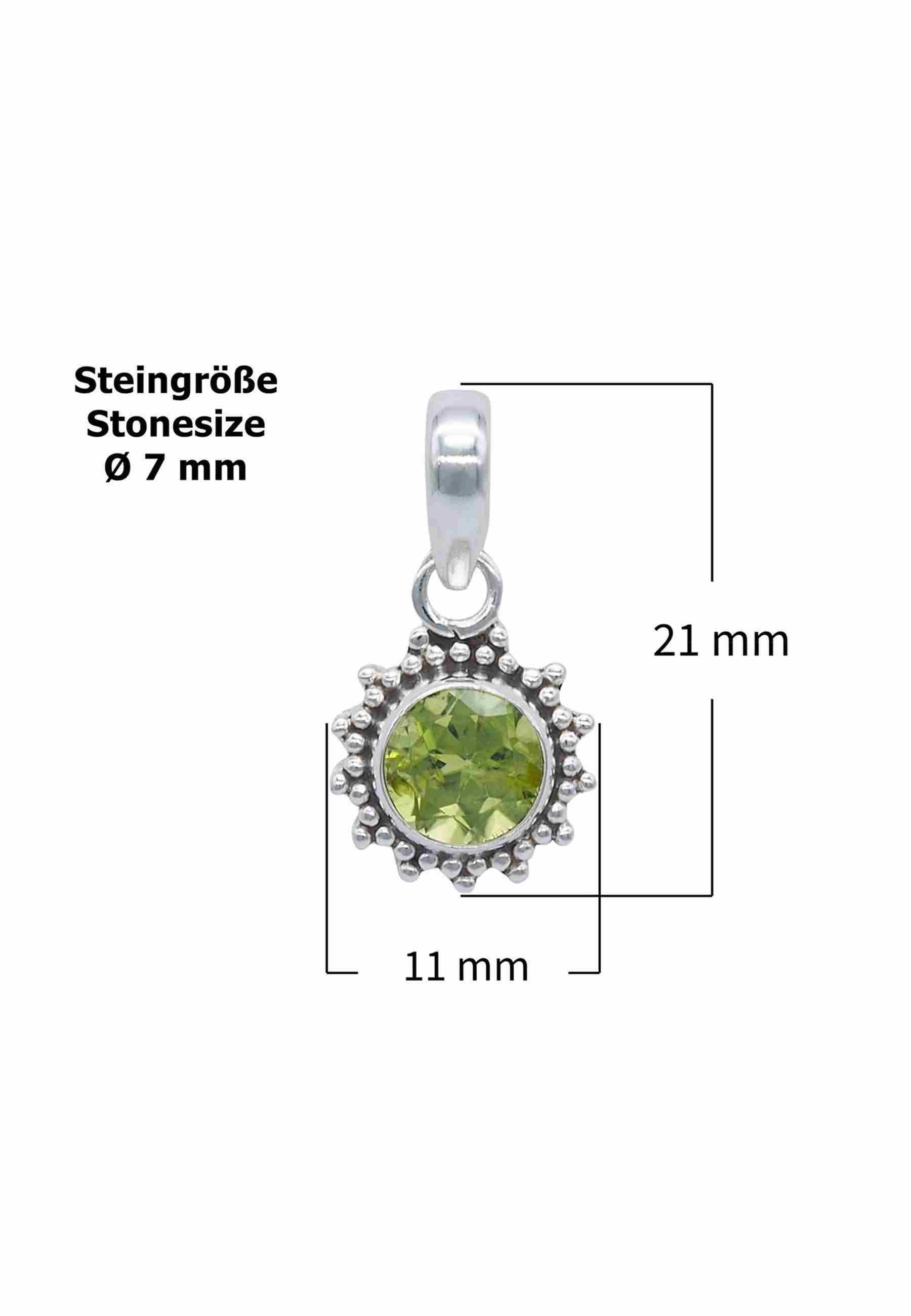 Silberkette mit Anhänger BUWAN rund aus 925 Silber - mantraroma