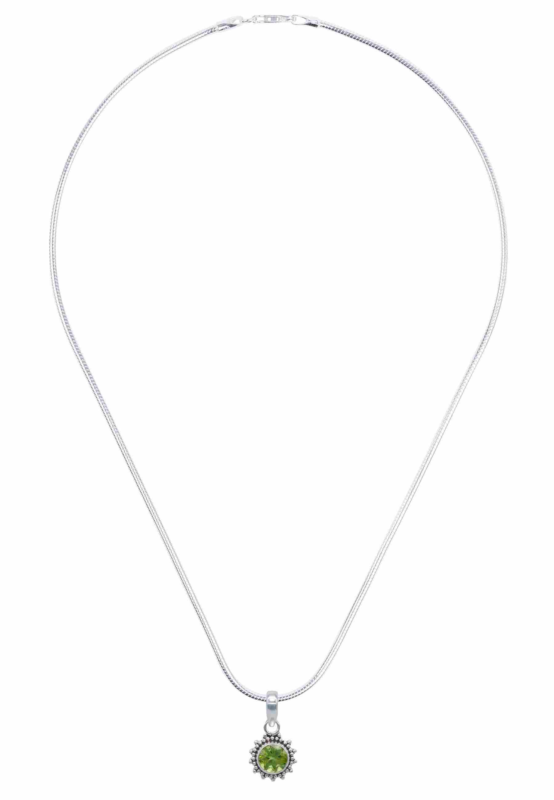 Silberkette mit Anhänger BUWAN rund aus 925 Silber - mantraroma