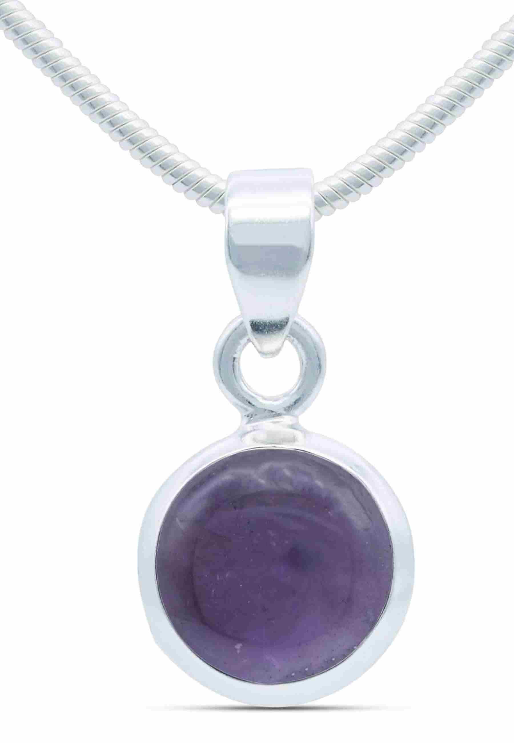 Silberkette mit Anhänger MIALE rund aus 925 Silber - mantraroma