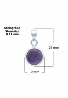 Silberkette mit Anhänger MIALE rund aus 925 Silber - mantraroma