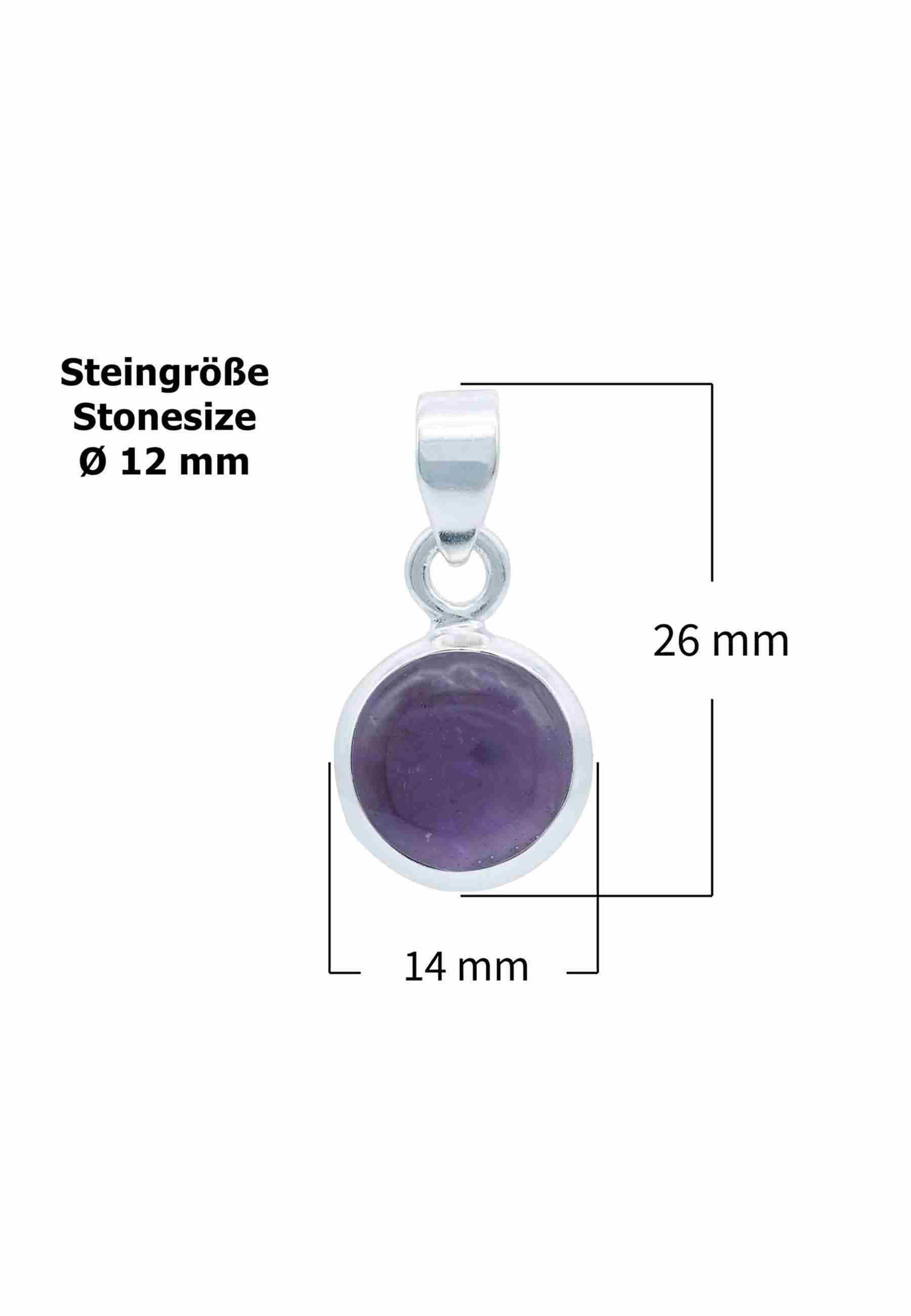 Silberkette mit Anhänger MIALE rund aus 925 Silber - mantraroma