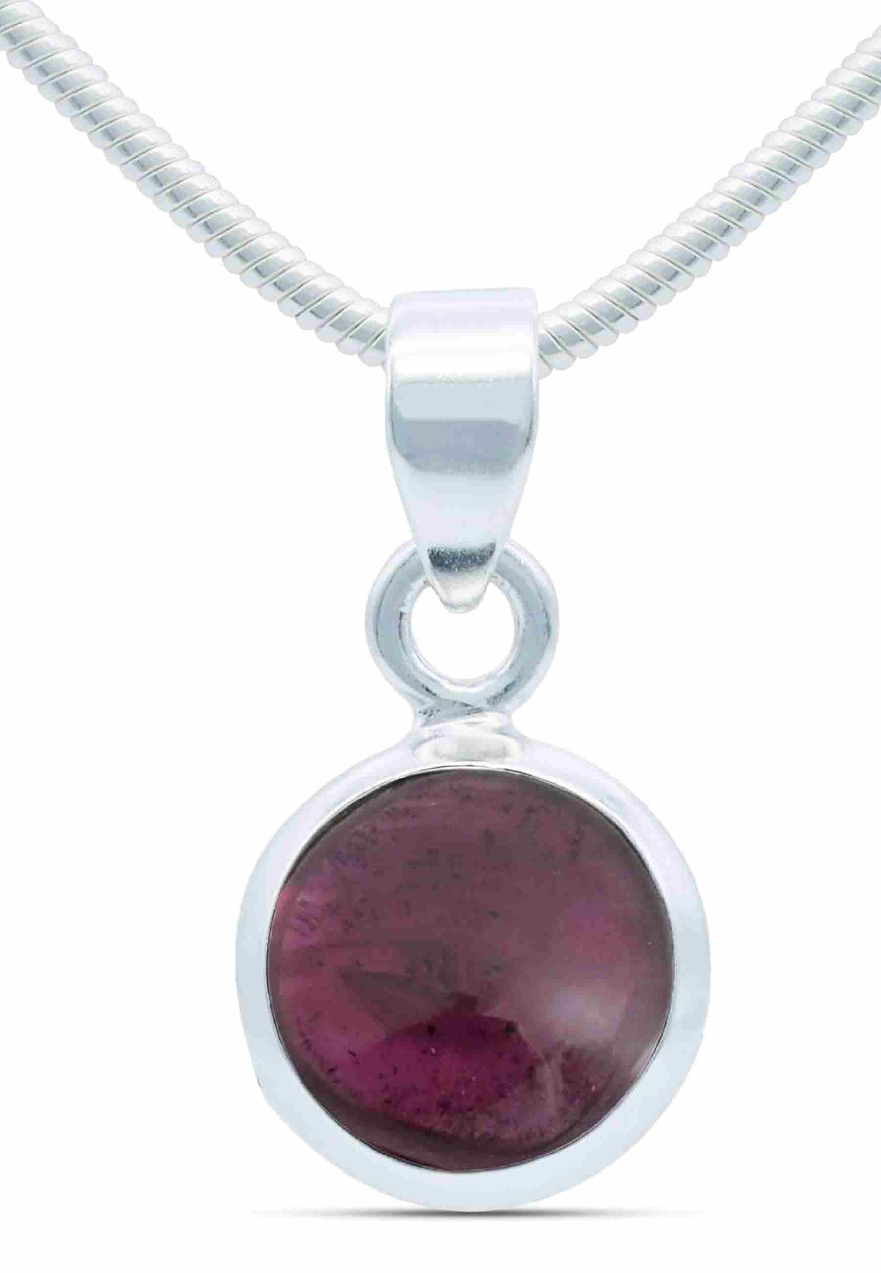 Silberkette mit Anhänger MIALE rund aus 925 Silber - mantraroma