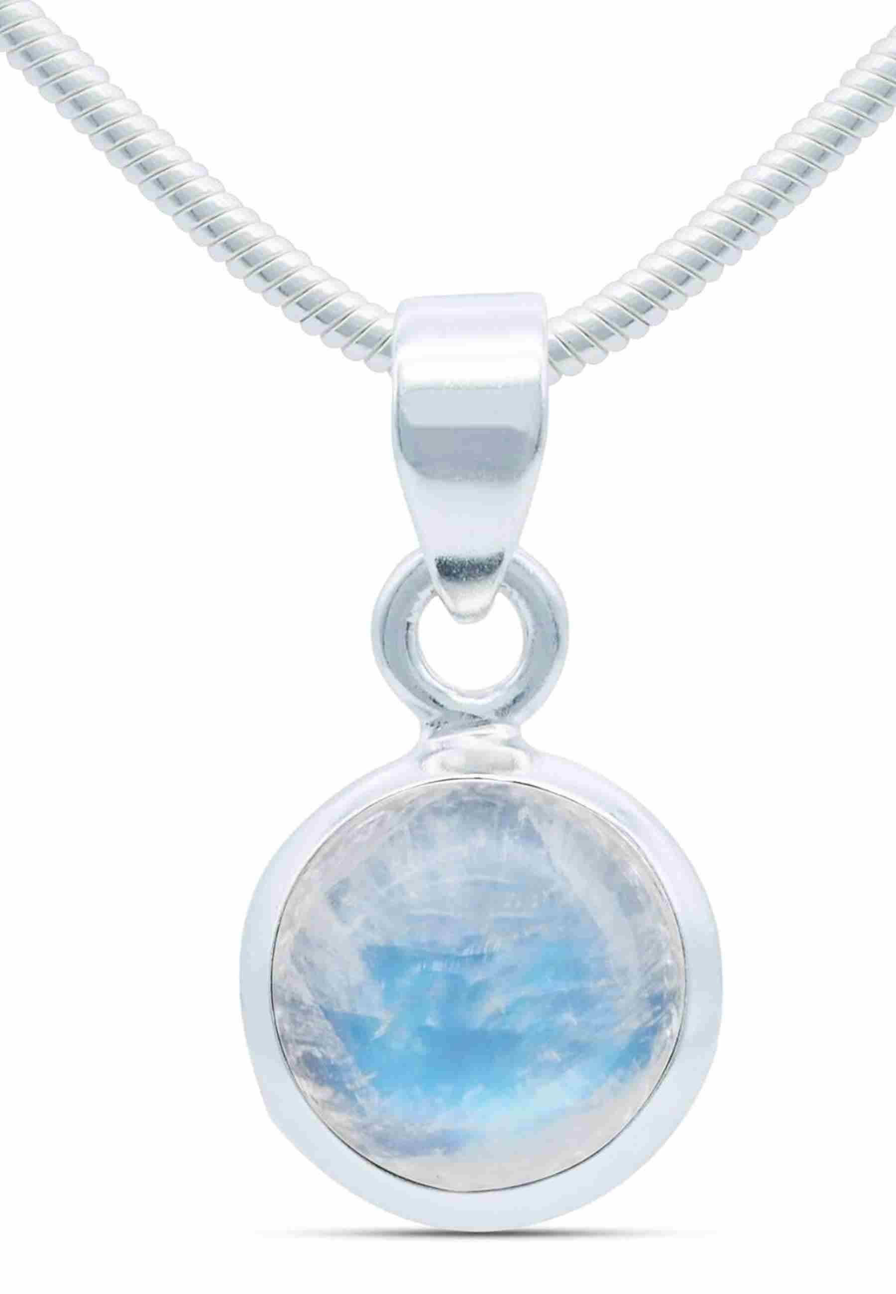 Silberkette mit Anhänger MIALE rund aus 925 Silber - mantraroma
