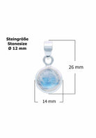 Silberkette mit Anhänger MIALE rund aus 925 Silber - mantraroma
