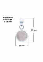 Silberkette mit Anhänger MIALE rund aus 925 Silber - mantraroma