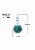 Silberkette mit Anhänger MIALE rund aus 925 Silber - mantraroma