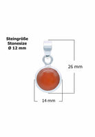 Silberkette mit Anhänger MIALE rund aus 925 Silber - mantraroma