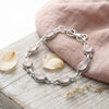 925 Silber Armband PUNTI oval klein