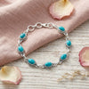 925 Silber Armband PUNTI oval klein