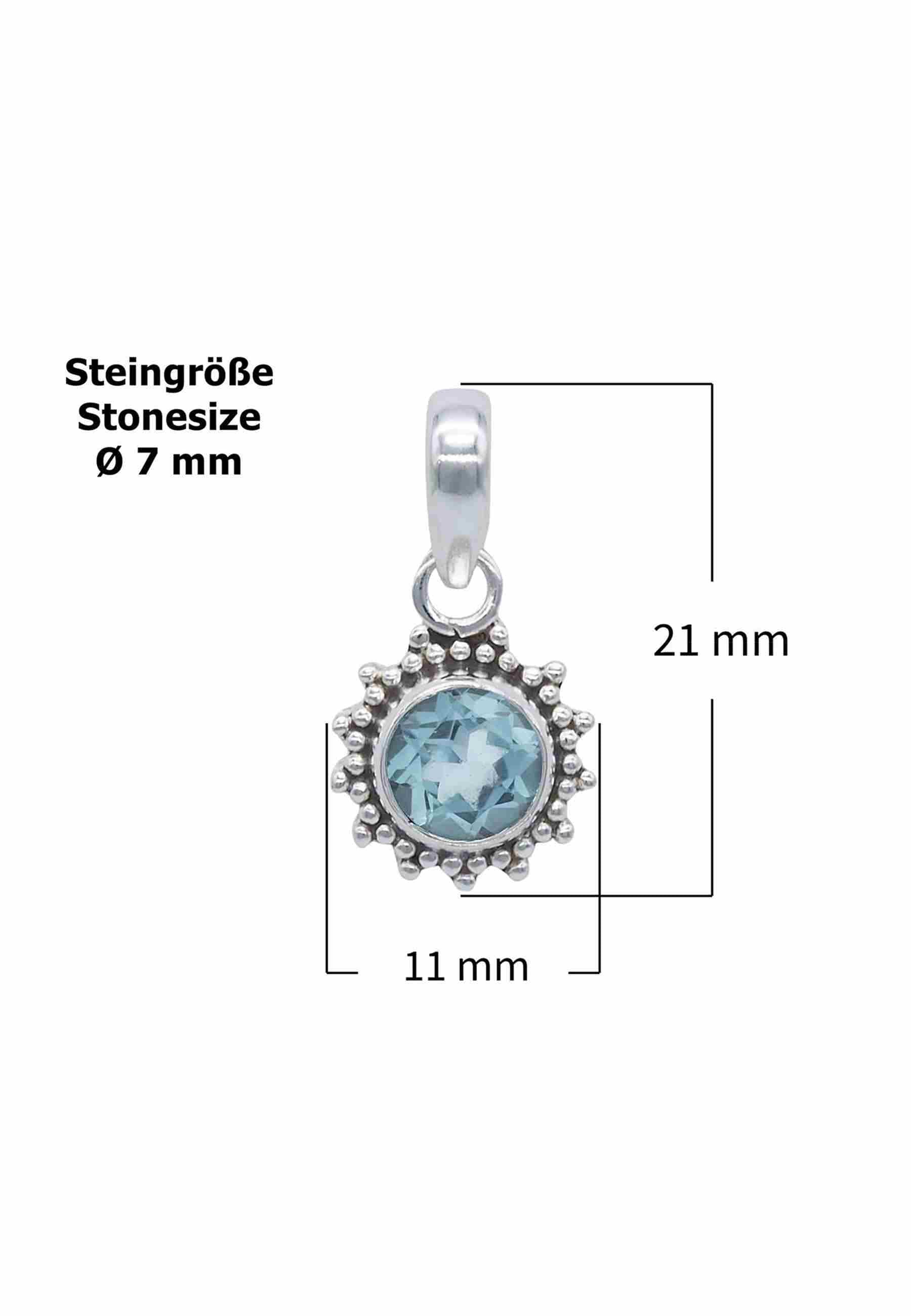 Kettenanhänger BUWAN rund aus 925 Silber - mantraroma