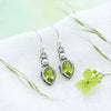 925 Silber Hängeohrringe CHANCHAL lang | 12 mm x 28 mm | Edelstein wählbar