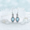 925 Silber Hängeohrringe CHANCHAL lang | 12 mm x 28 mm | Edelstein wählbar