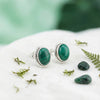 925 Silber Ohrstecker SARALA oval klein