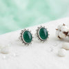925 Silber Ohrstecker BUWAN oval