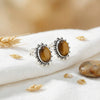 925 Silber Ohrstecker BUWAN oval