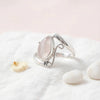 Uha Silberring mit tropfenförmigem Edelstein – 925 Sterling Silber