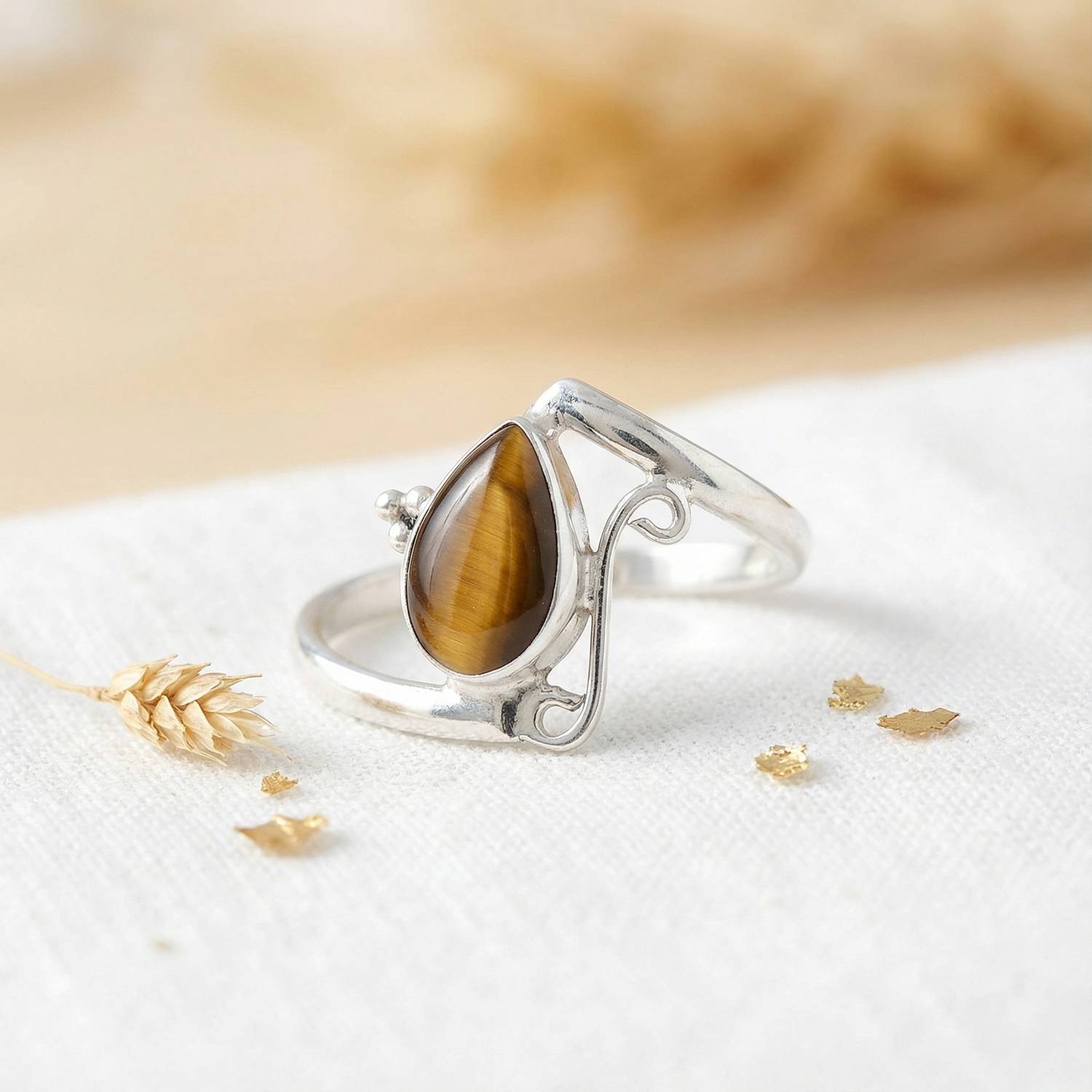 UHA – feiner Silberring aus 925 Sterling Silber mit Edelstein