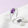 Tekili Silberring mit ovalem Edelstein – 925 Sterling Silber