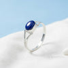 Tekili Silberring mit ovalem Edelstein – 925 Sterling Silber