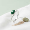 Tekili Silberring mit ovalem Edelstein – 925 Sterling Silber