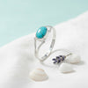 Tekili Silberring mit ovalem Edelstein – 925 Sterling Silber