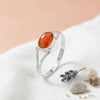 Tekili Silberring mit ovalem Edelstein – 925 Sterling Silber