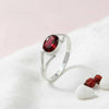 Tekili Silberring mit ovalem Edelstein – 925 Sterling Silber