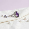 Merandal Silberring mit tropfenförmigem Edelstein – 925 Sterling Silber