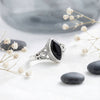 Merandal Silberring mit tropfenförmigem Edelstein – 925 Sterling Silber