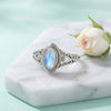 Merandal Silberring mit tropfenförmigem Edelstein – 925 Sterling Silber
