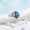 Merandal Silberring mit tropfenförmigem Edelstein – 925 Sterling Silber