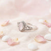Merandal Silberring mit tropfenförmigem Edelstein – 925 Sterling Silber