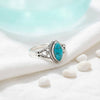 Merandal Silberring mit tropfenförmigem Edelstein – 925 Sterling Silber