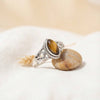 Merandal Silberring mit tropfenförmigem Edelstein – 925 Sterling Silber