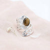 Tigerauge Ring  Oval aufwändig ausgefallen 925 Sterlingsilber