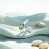 Peridot Ring  Oval schlicht 925 Sterlingsilber