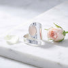 Rosenquarz Ring  Oval schlicht 925 Sterlingsilber