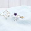 Amethyst Ring  Rund schlicht 925 Sterlingsilber