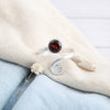 Granat facettiert Ring  Rund schlicht 925 Sterlingsilber