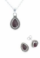 Schmuckset NILA 925 Silber mit Granat - mantraroma