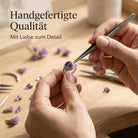 [KI] Handgefertigter Silberring mit Amethyst bei der Schmuckherstellung