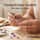 [KI] Handgefertigter Silberring mit Amethyst bei der Schmuckherstellung