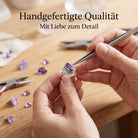 [KI] Handgefertigter Silberring mit Amethyst bei der Schmuckherstellung