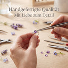 [KI] Handgefertigter Silberring mit Amethyst bei der Schmuckherstellung
