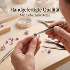 [KI] Handgefertigter Silberring mit Amethyst bei der Schmuckherstellung