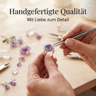 [KI] Handgefertigter Silberring mit Amethyst bei der Schmuckherstellung
